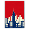 Abstract design with dynamic orange and red hues - in a black frame
