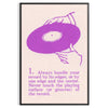 Abstract space scene in green and purple with motivational text - in a black frame