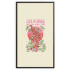 Abstract design featuring green and orange hues with motivational text - in a black frame