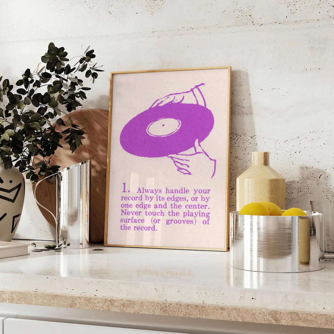 Abstract space scene in green and purple with motivational text - styled on a counter with eucalyptus and a bowl of lemons