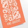 Abstract design with warm orange and brown tones promoting motivation