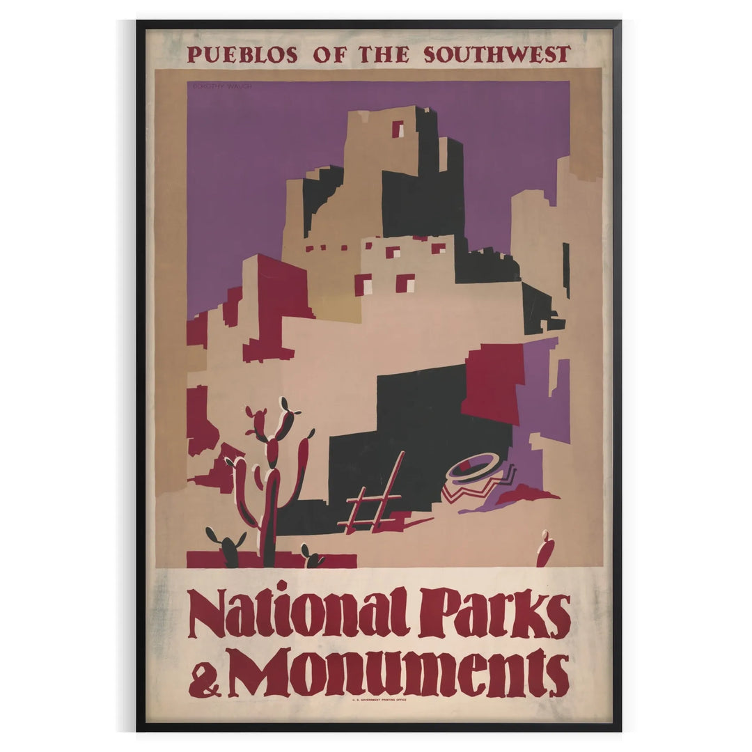 Illustration of national parks with green landscapes and earthy tones