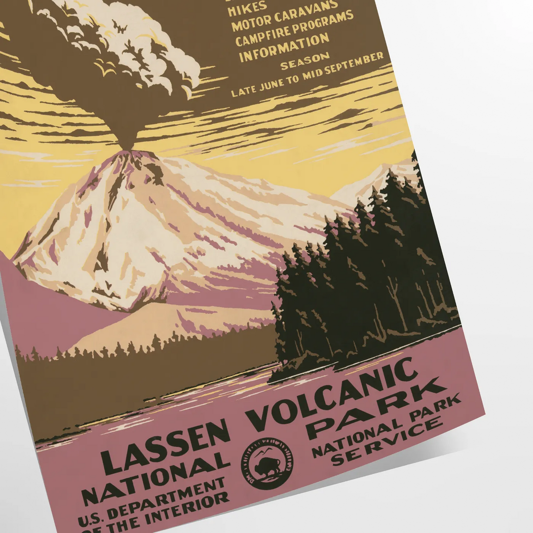 A serene landscape of a national park in gray and black tones - as a rolled, unframed print