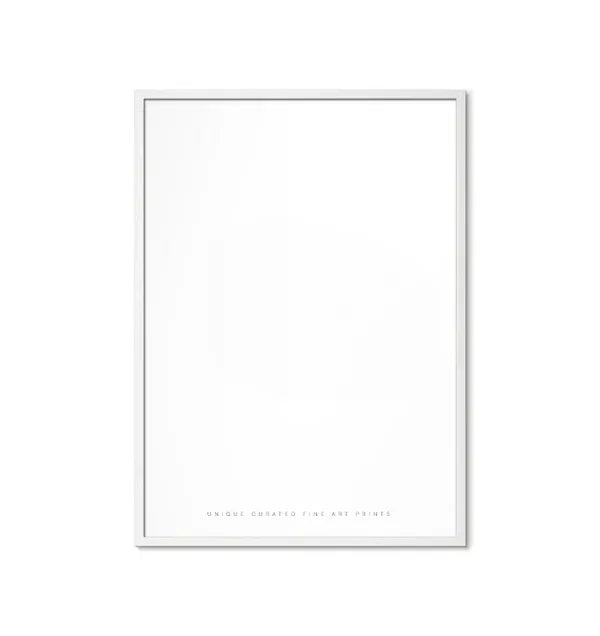 A minimalist white frame surrounding a serene abstract composition in soft pastel colors