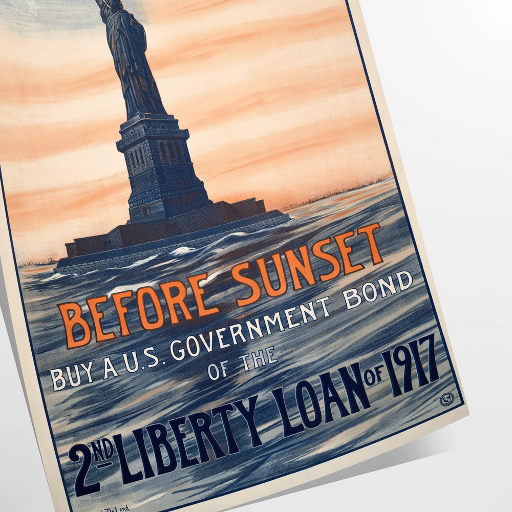 Illustration of New York City skyline in green and blue tones