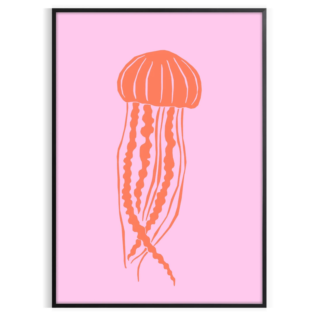 Illustration of various ocean animals in warm tones of brown and orange