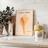Illustration of ocean animals in black and orange hues - styled on a counter with eucalyptus and a bowl of lemons