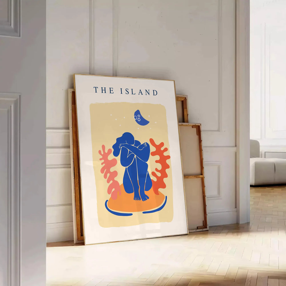 Papier découpé artwork featuring intricate cut-out designs in orange and blue