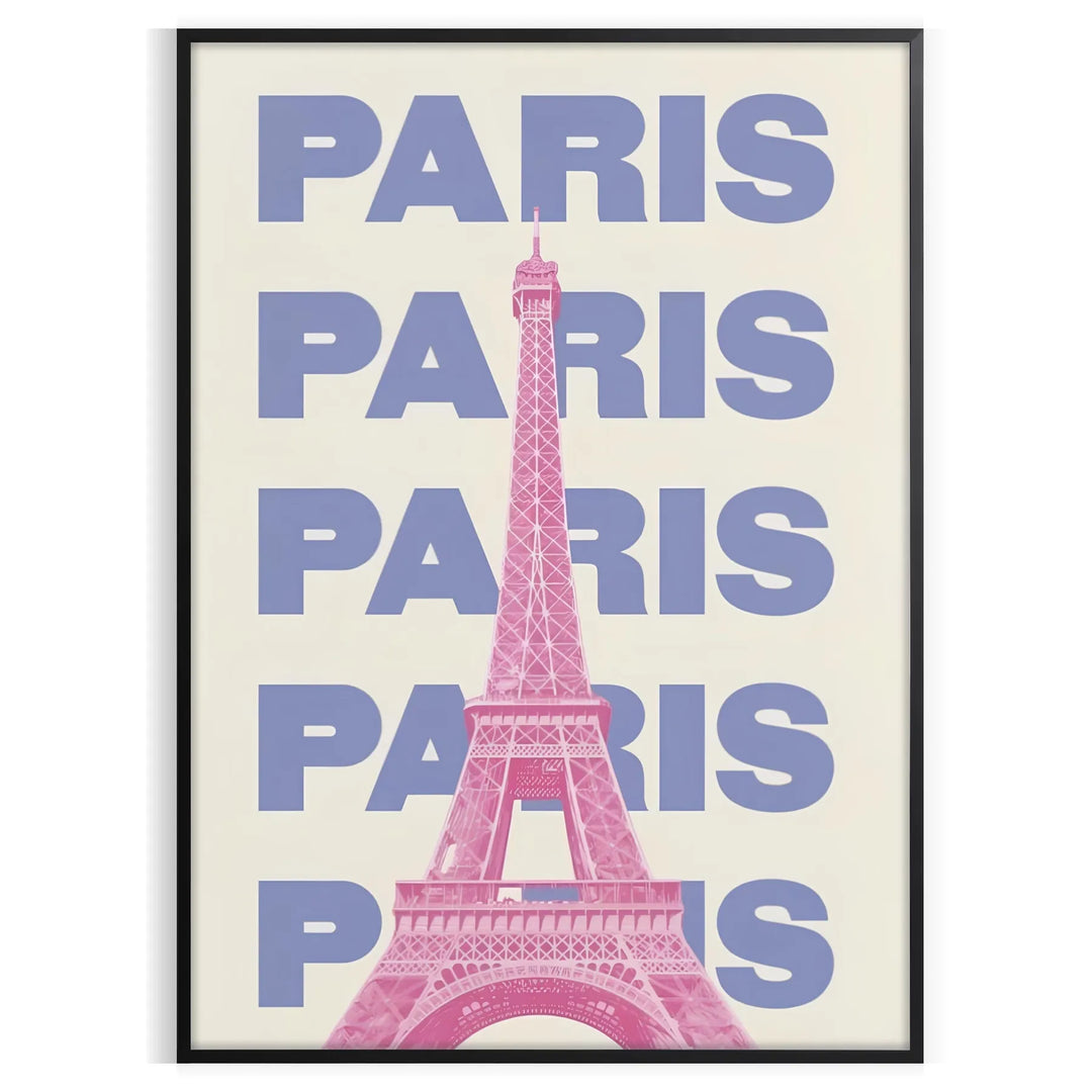 Stylized illustration of Paris with green and white tones