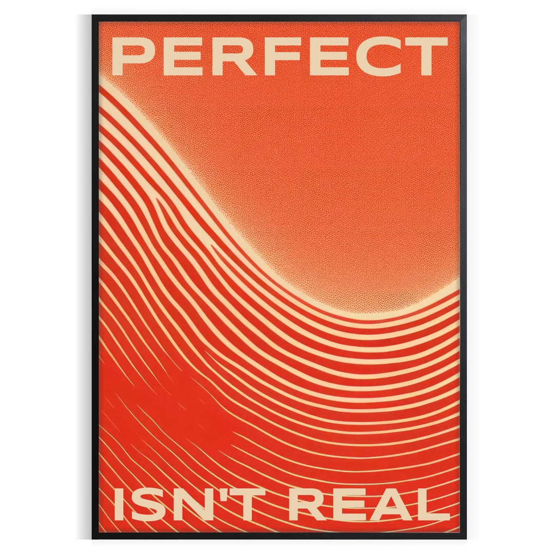 Abstract design with motivational text in orange and red hues