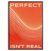 Abstract design with motivational text in orange and red hues - in a black frame