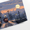 pixel art depiction of a starry night sky with gray and blue tones - as a rolled, unframed print