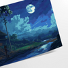 Colorful pixel art depicting a cosmic scene with stars and planets - as a rolled, unframed print