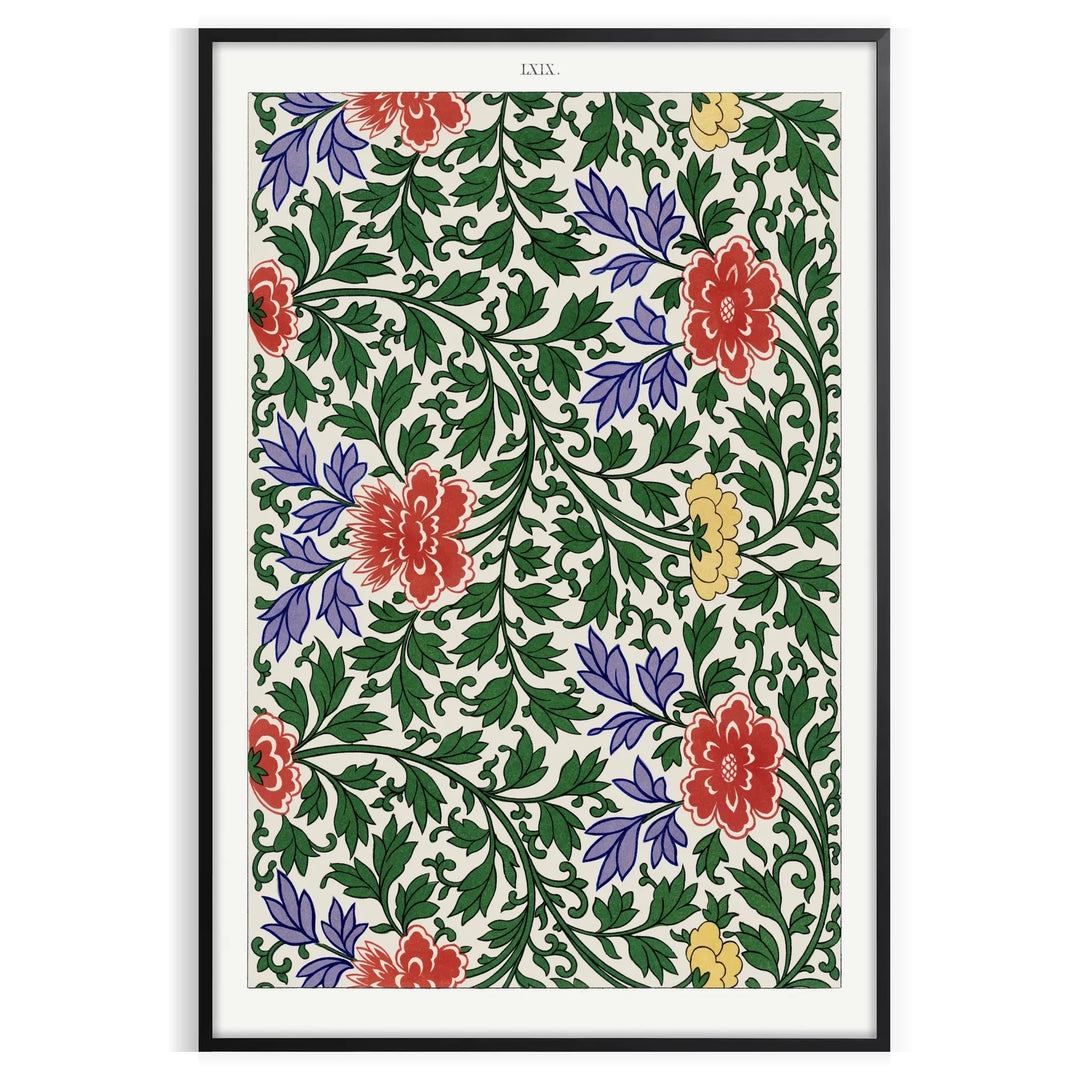 Lush green plant illustration with warm orange accents