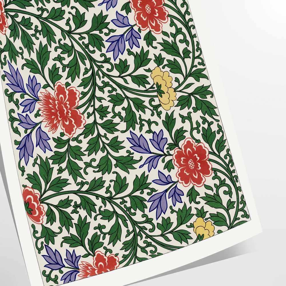 Lush green plant illustration with warm orange accents