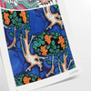 Botanical illustration featuring orange and blue plants by EA Séguy