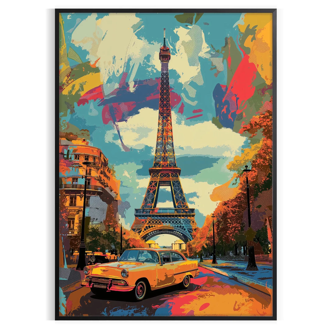 Colorful pop art design featuring bold green and yellow elements