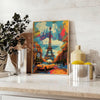 Colorful pop art design featuring bold green and yellow elements - styled on a counter with eucalyptus and a bowl of lemons