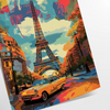 Colorful pop art design featuring bold green and yellow elements - as a rolled, unframed print