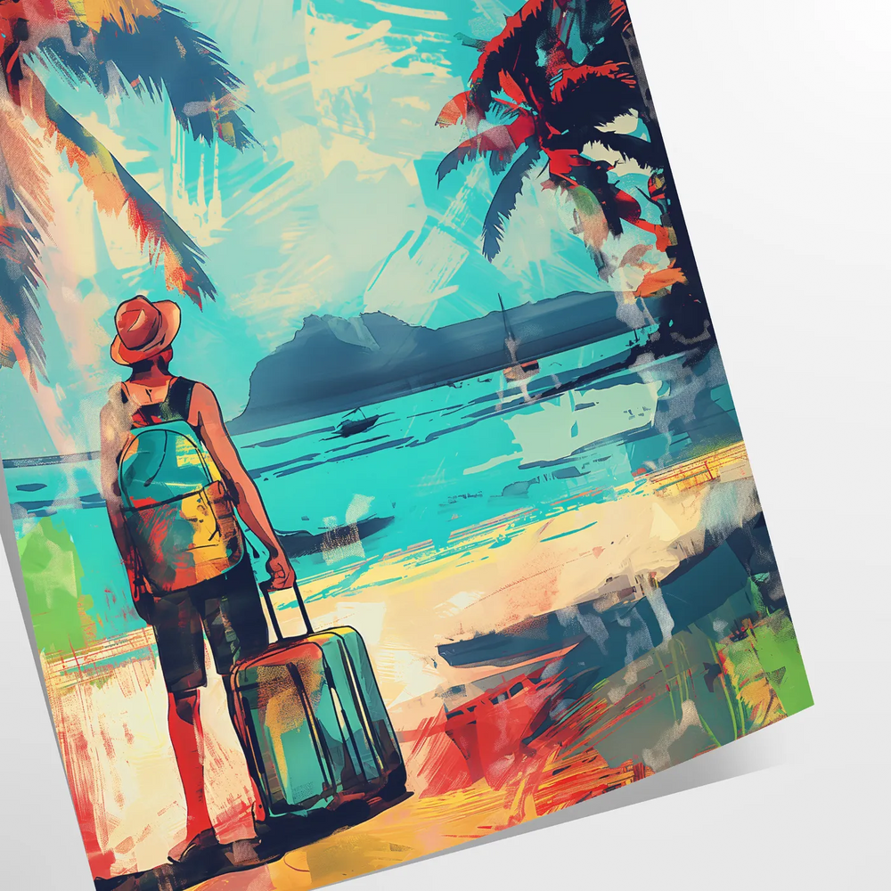 Colorful Pop Art design featuring dynamic shapes in green and blue