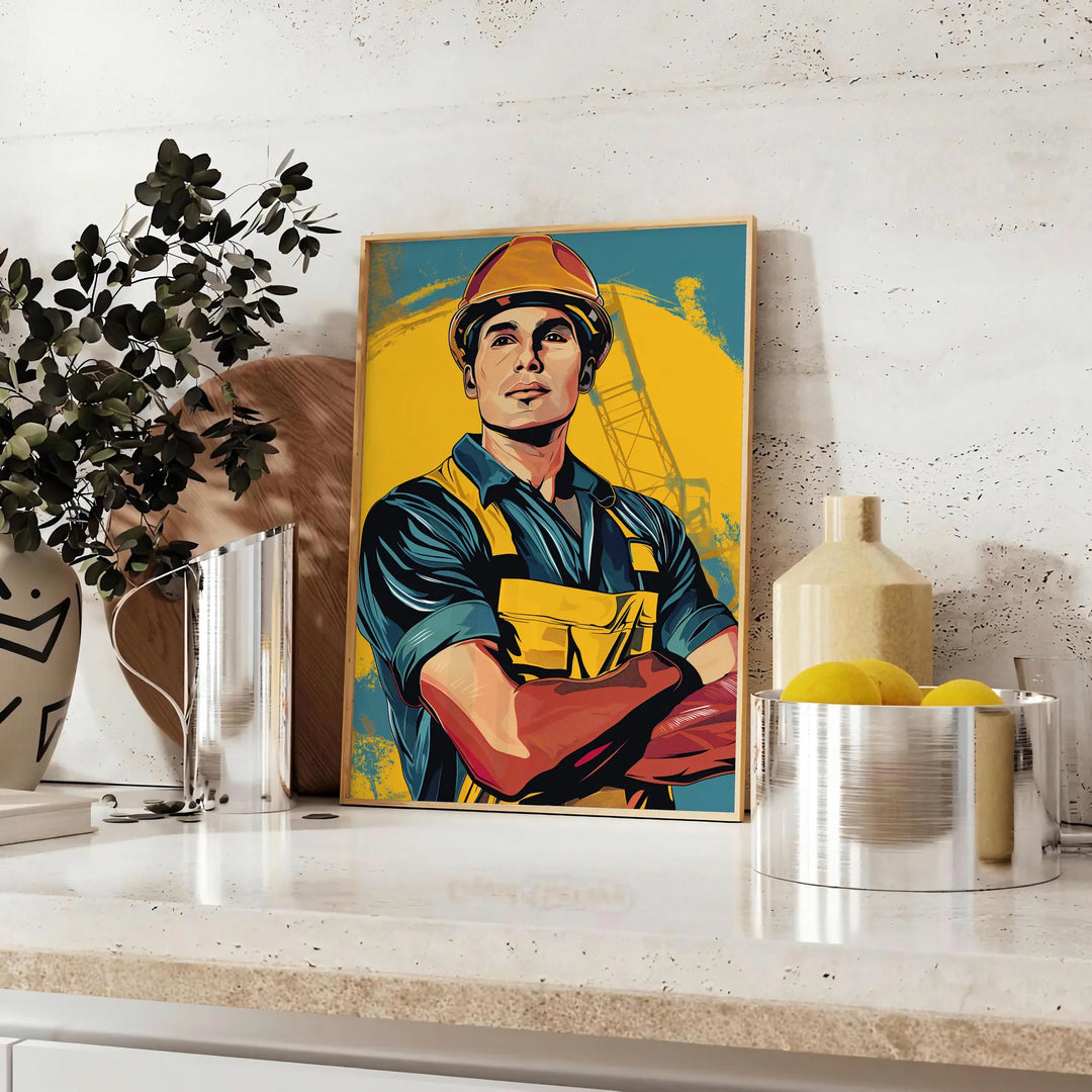 Colorful pop art design featuring a burst of green and yellow tones - styled on a counter with eucalyptus and a bowl of lemons