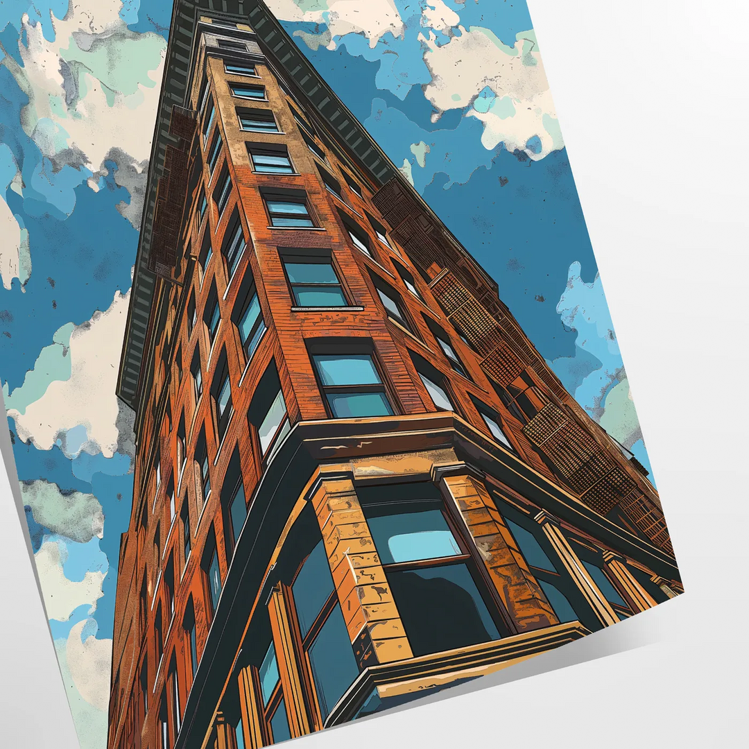 Colorful pop art design featuring abstract shapes and modern elements - as a rolled, unframed print