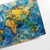 Colorful pop art design featuring bold green and blue hues - as a rolled, unframed print