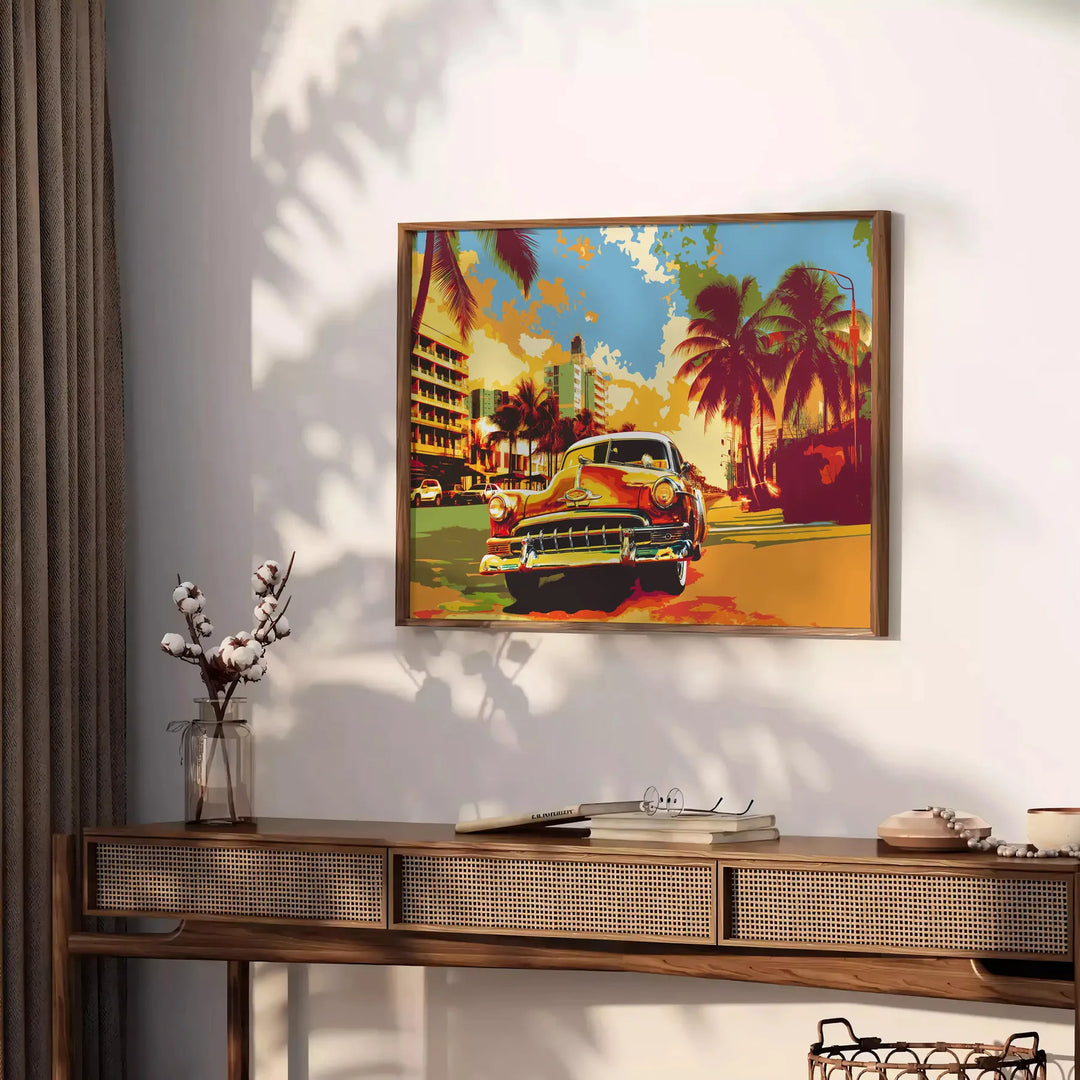 Bold pop art design featuring striking black and orange colors - styled on a counter with eucalyptus and a bowl of lemons