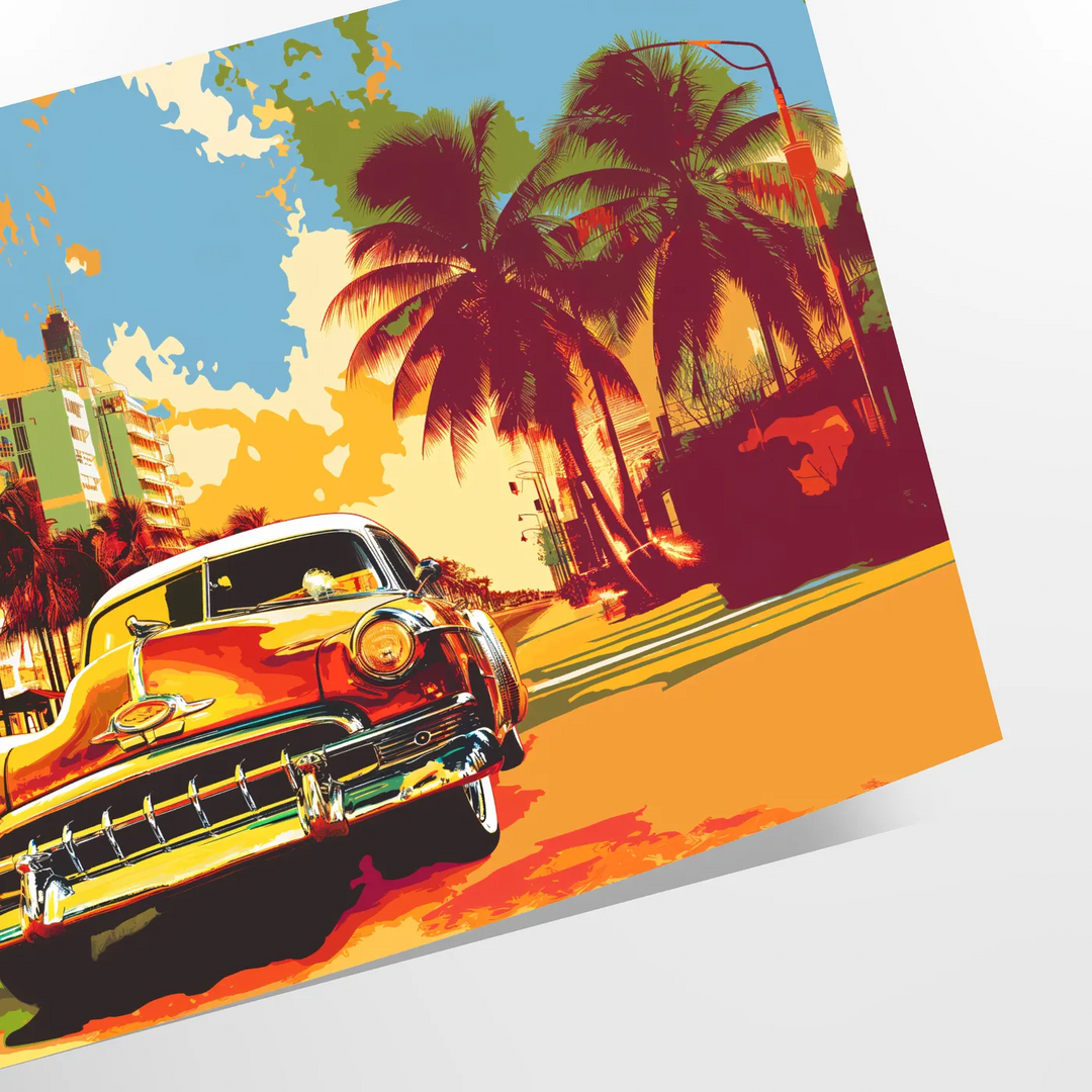 Bold pop art design featuring striking black and orange colors - as a rolled, unframed print