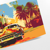 Bold pop art design featuring striking black and orange colors - as a rolled, unframed print