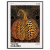 Padrão de abóbora colorido com bolinhas de Yayoi Kusama - numa moldura preta