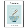 art culinaire affiche vibrante nuances vert bleu idéal cuisine cadeau formats A4 cm A0 - dans un cadre noir