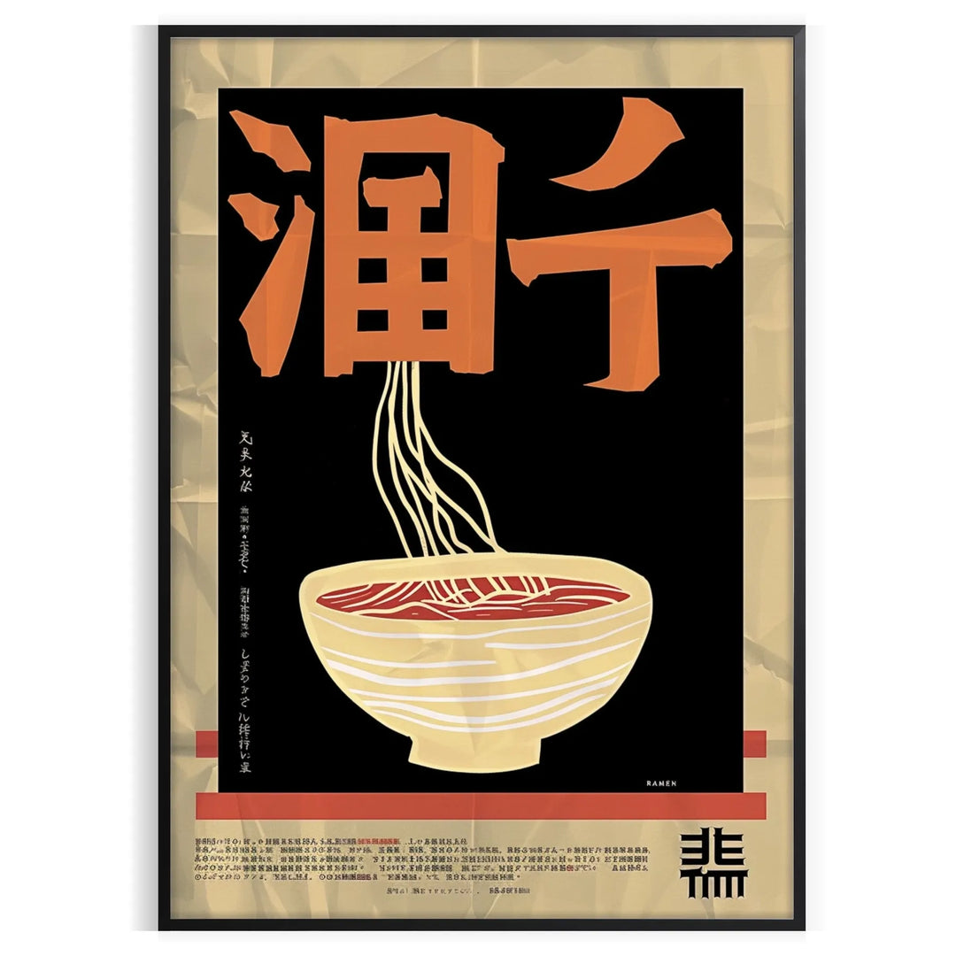 Illustration of a ramen kitchen with black and green tones