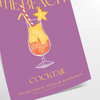 Kolorowa ilustracja koktajlu Sex On The Beach w pomarańczowych i żółtych odcieniach