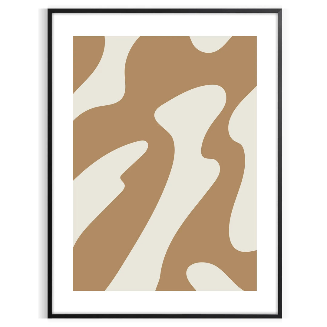 Abstract boho shapes in earthy tones with a modern design