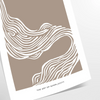 Abstract boho art featuring unique shapes in earthy tones