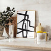 Abstract boho shapes in earthy tones with a textured background - styled on a counter with eucalyptus and a bowl of lemons