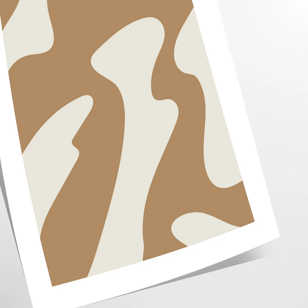 Abstract boho shapes in earthy tones with a modern design