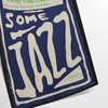 Abstract depiction of jazz musicians in gray and blue tones - as a rolled, unframed print