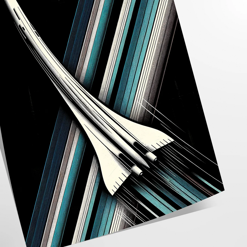 A sleek space rocket launching against a starry night sky in green and black