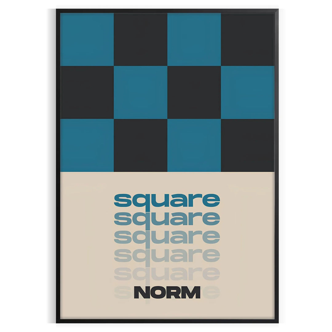Abstract square shapes in black and brown tones