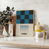 Abstract square shapes in black and brown tones - styled on a counter with eucalyptus and a bowl of lemons