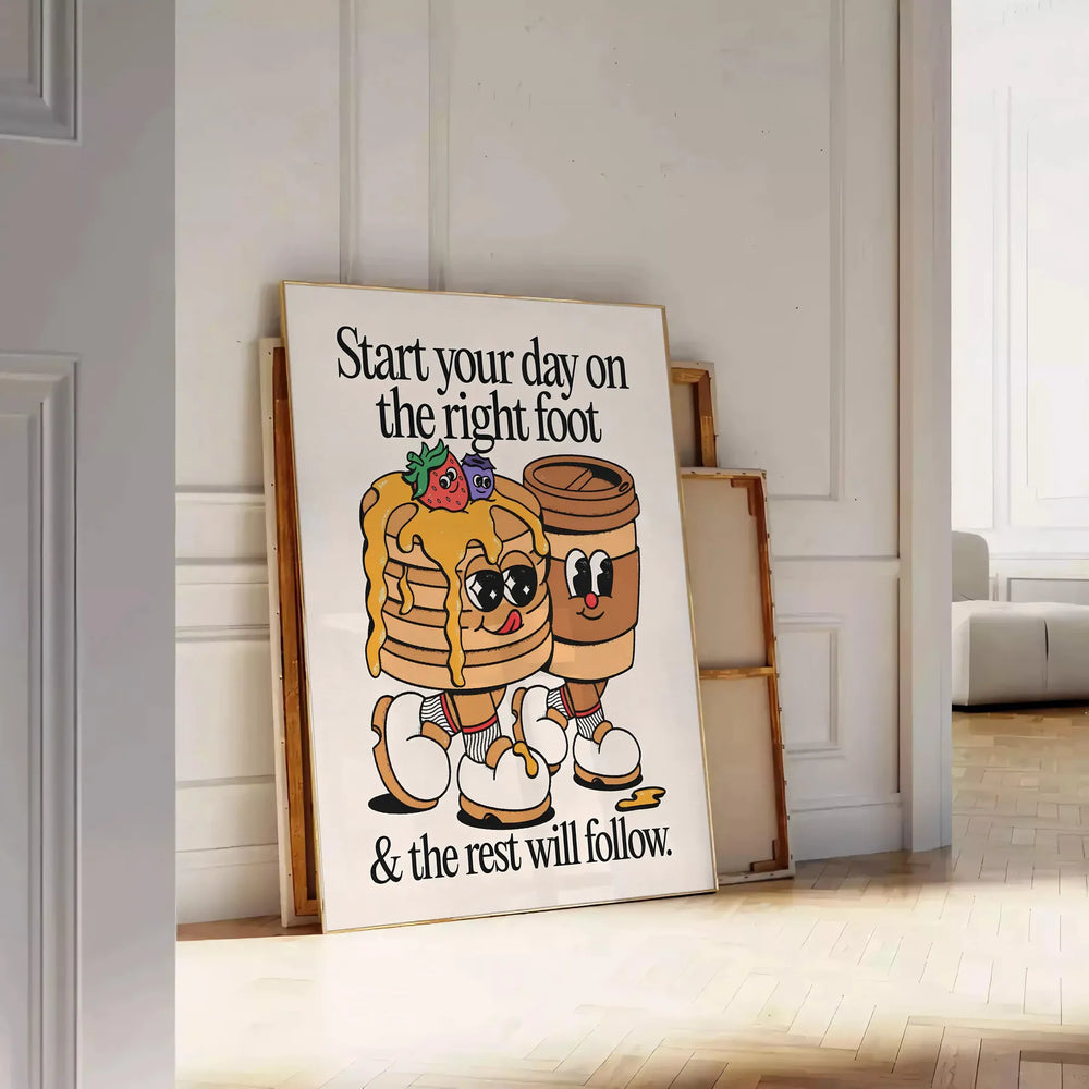 Abstract design featuring orange and black colors with groovy text