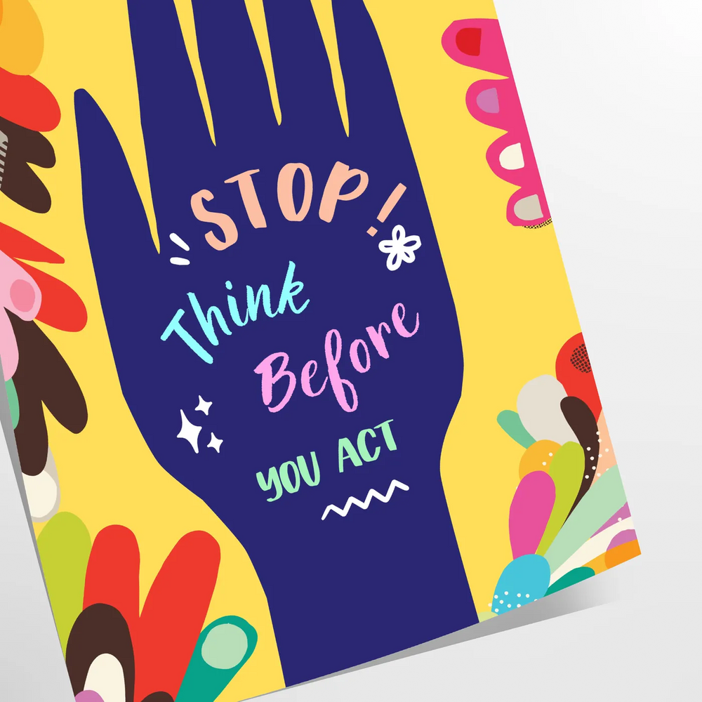 Text in bold orange and blue with a motivational message