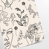 A modern poster featuring a sleek design in gray and black tones - as a rolled, unframed print