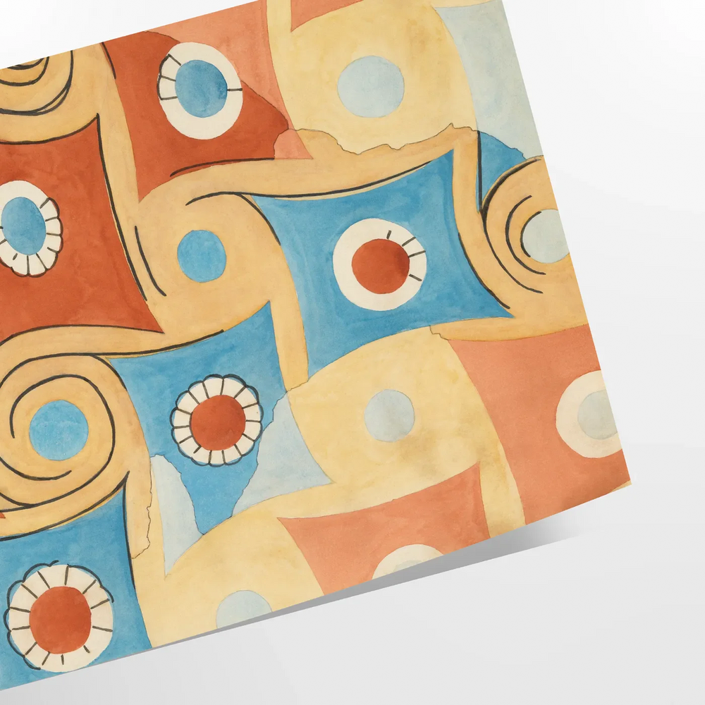Abstract space design with gray and orange tones