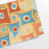 Abstract space design with gray and orange tones - as a rolled, unframed print