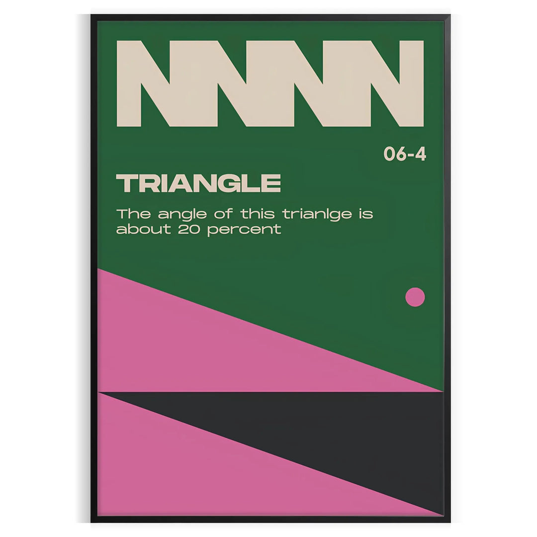 Abstract triangular shapes in brown and green tones