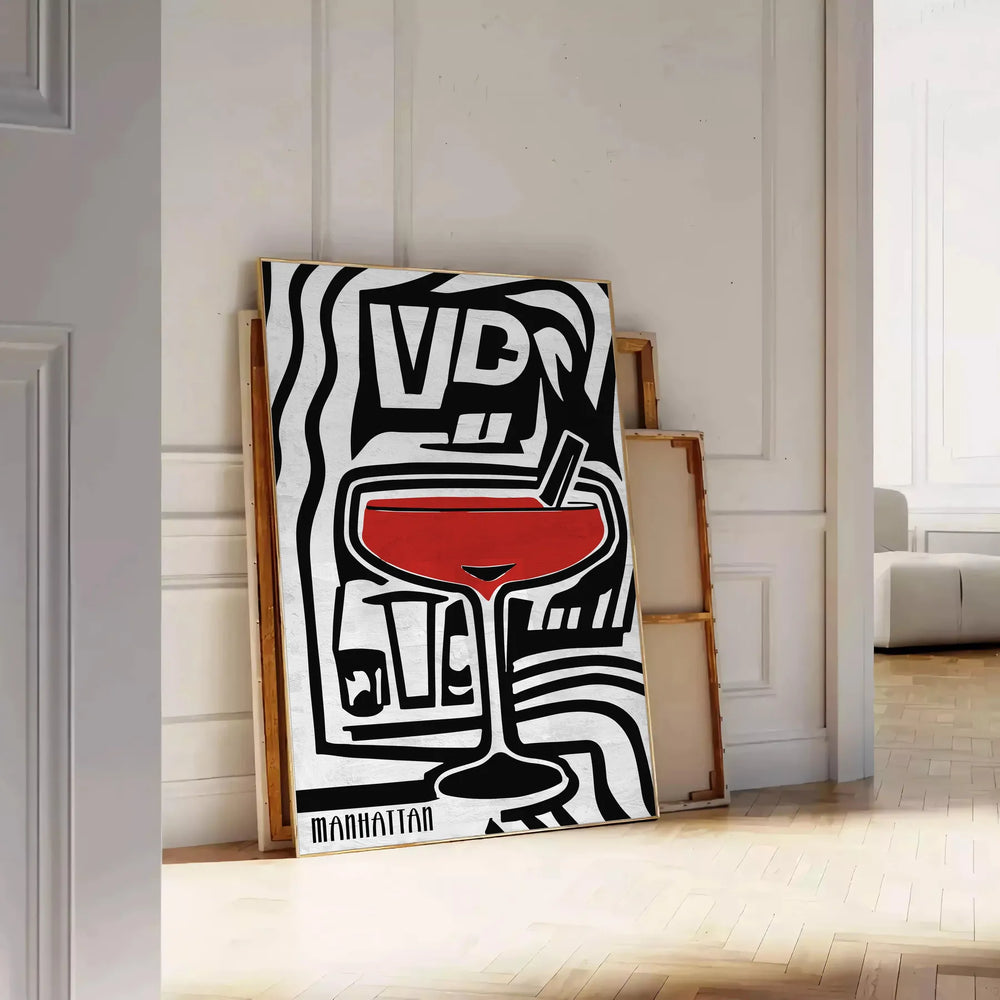 Abstract modern art with black and gray tones, evoking a sense of space