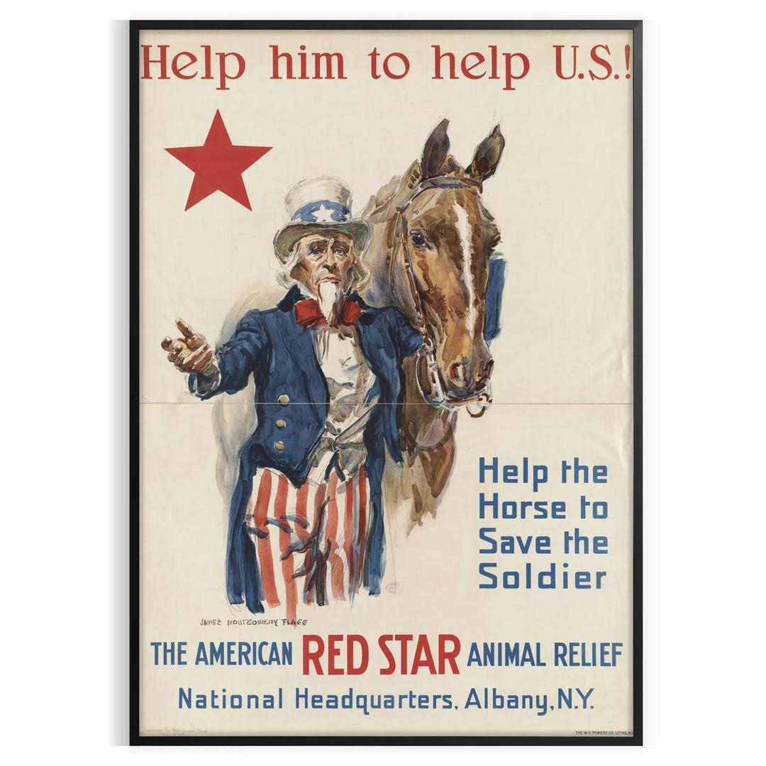 Uncle Sam in vintage style with orange and gray tones